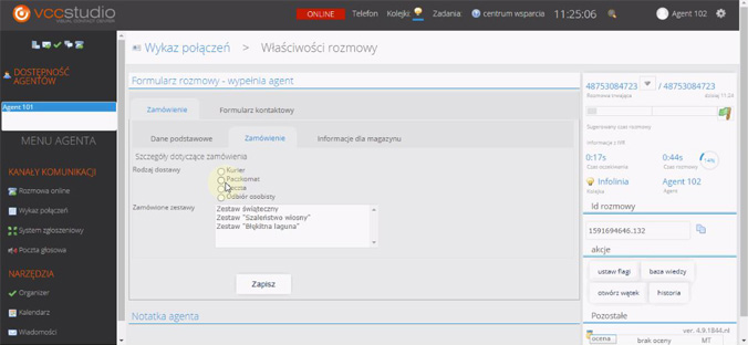 Projektant formularzy w VCC Studio